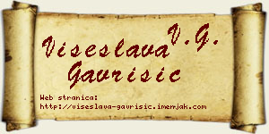 Višeslava Gavrišić vizit kartica